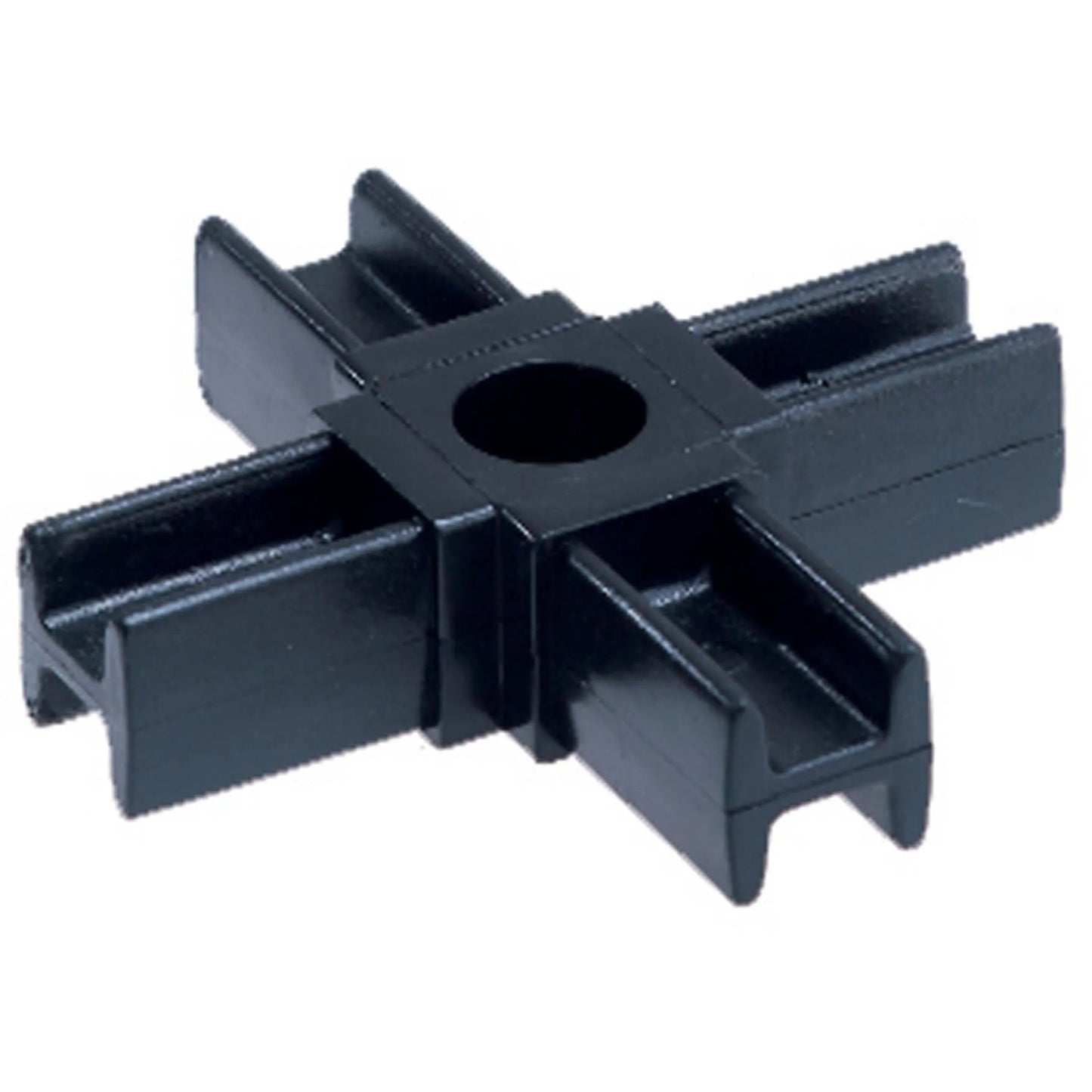 Innesto per Tubo Quadro a Croce per Strutture - 20x20 mm