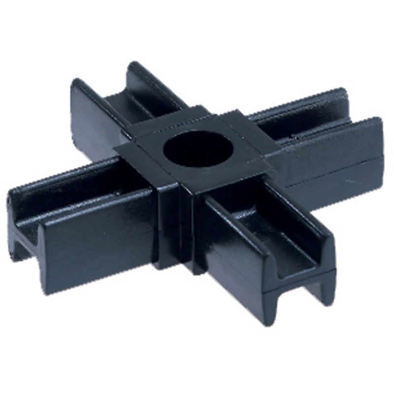Innesto per Tubo Quadro a Croce per Strutture - 20x20 mm