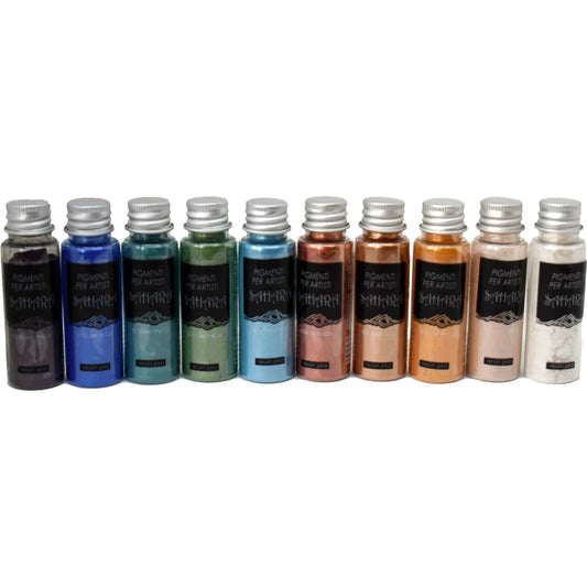 Set 10 Pigmenti Metallizzati per Resine e Decorazione