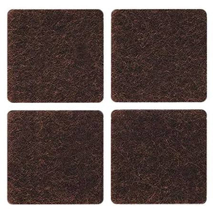 Feltrini Quadrati per Sedie Marroni - 35x35 mm (3 Pezzi)