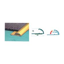 Profilo Finitura tappeti in Alluminio Oro Lucido - 67 cm (2 Pezzi)