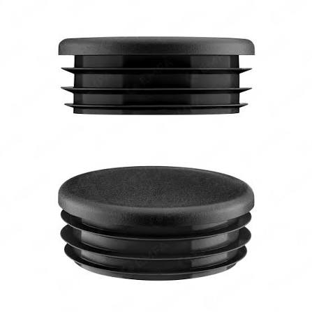 Tappo Puntale Tondo Gigante in Plastica Nera - d 80 mm