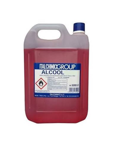 Alcool Etilico Denaturato 90° per Uso Domestico ed Industriale - Tanica 5 Litri