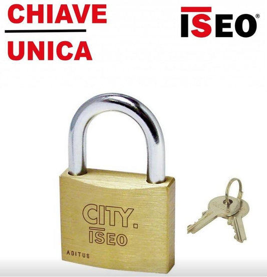 Lucchetto in Ottone ad Arco ISEO 50 mm - Chiave Unica