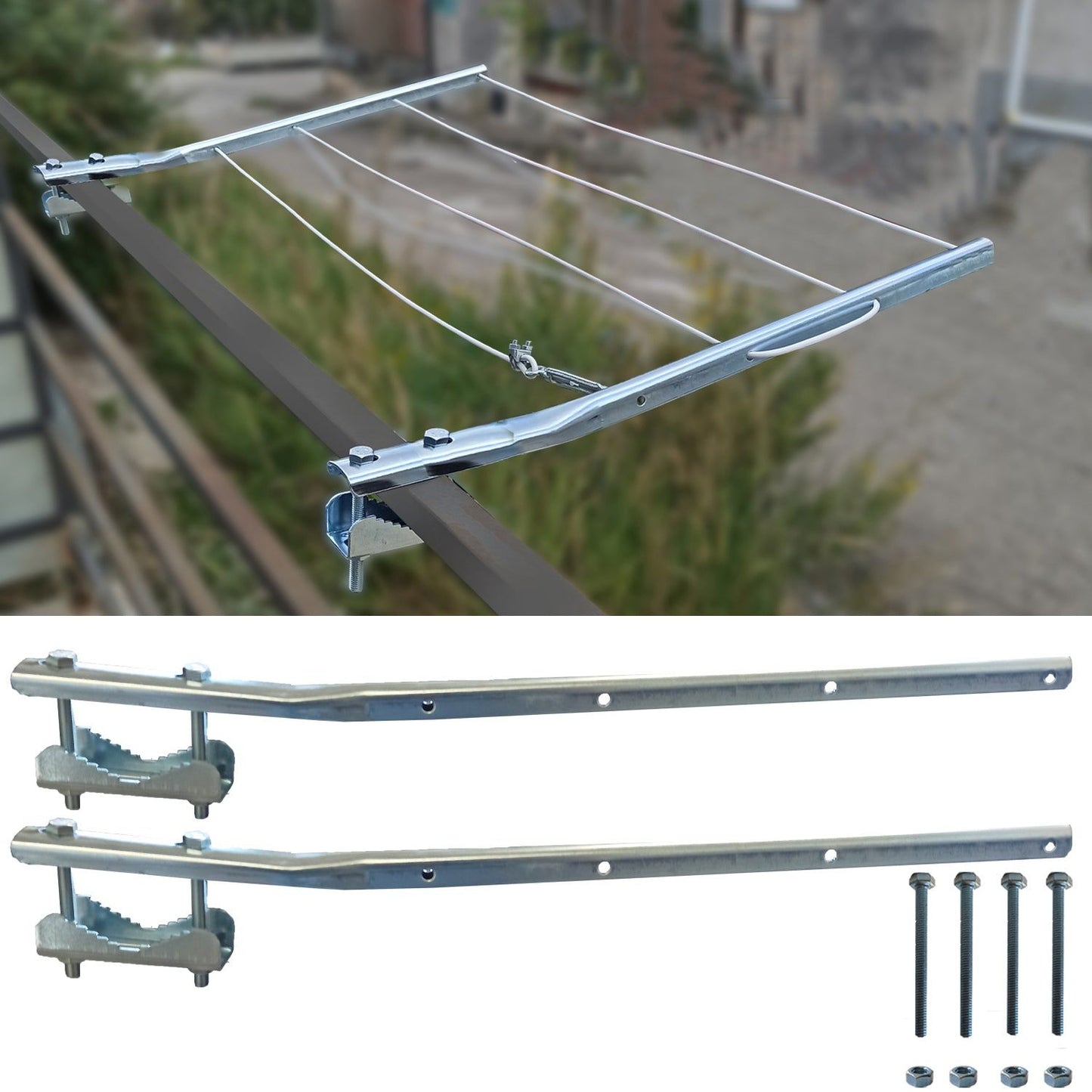 Bracci per Stendibiancheria da Balcone - Modello Fisso