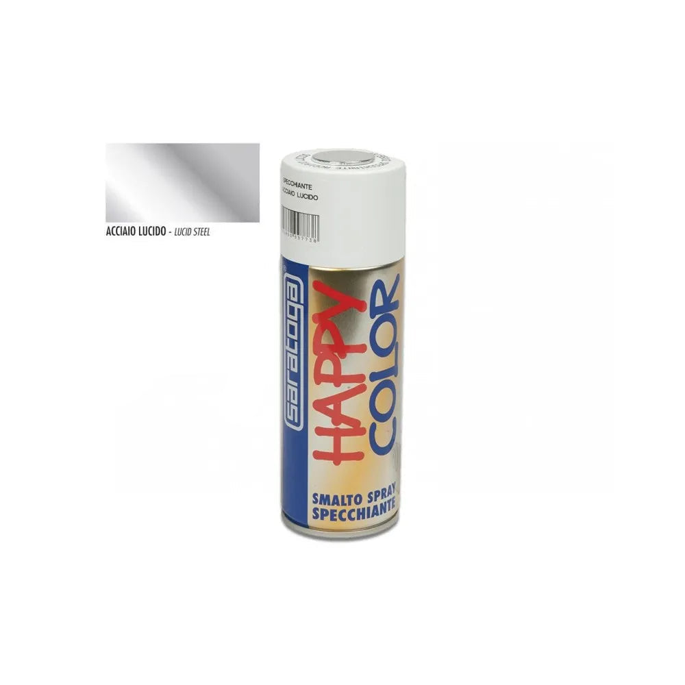 Vernice Spray Specchiante Acciaio Lucido - Effetto Cromo