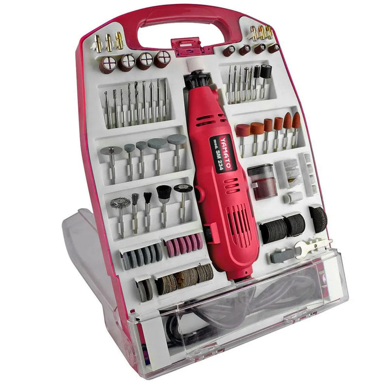 Mini Smerigliatrice Rotativa con Kit 234 Accessori Yamato