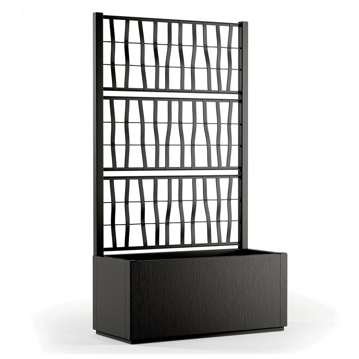 Fioriera con Grigliato Antracite - 80x36x140 cm