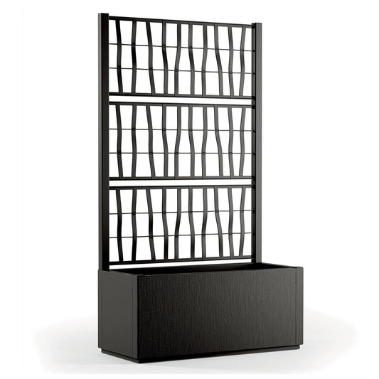 Fioriera con Grigliato Antracite - 80x36x140 cm