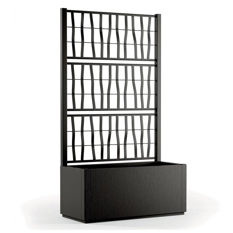 Fioriera con Grigliato Antracite - 80x36x140 cm