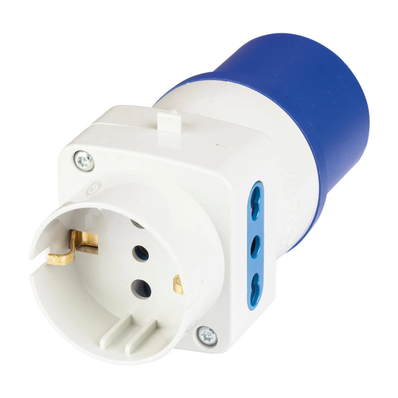 Adattatore Industriale Multiplo - 1 Spina e 3 Prese Miste