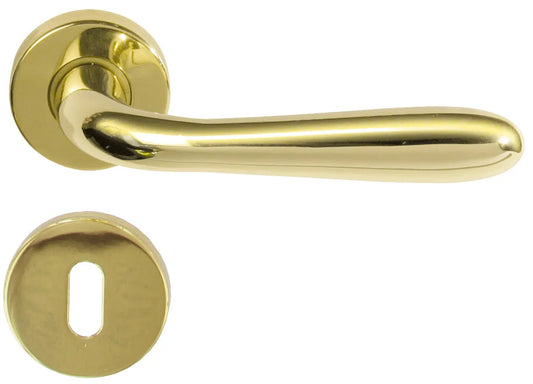 Maniglia in Alluminio Agnone con Bocchetta - Finitura Oro