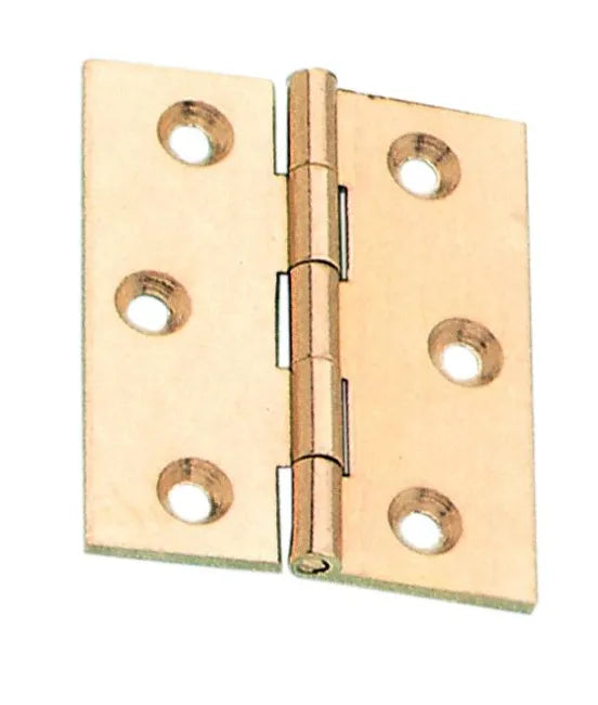 Cerniere a Libro Piane in Ottone Satinato - 40x35 mm (2 Pezzi)