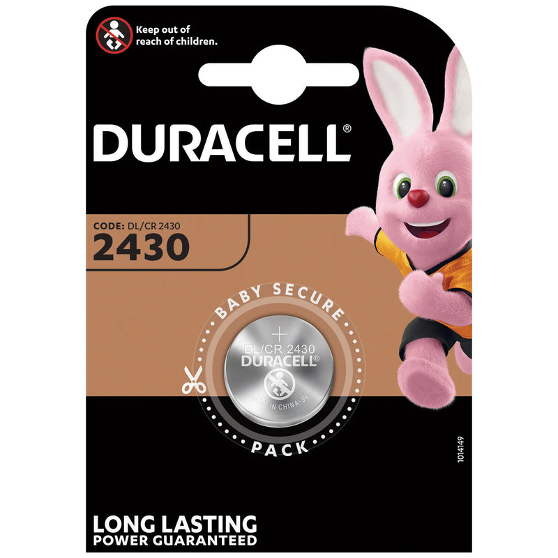 Batteria a Bottone al Litio Duracell CR2430 - 1 Pezzo