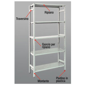 Piedino in PVC per Scaffalature Pesanti Rinforzate mm 46 x 27