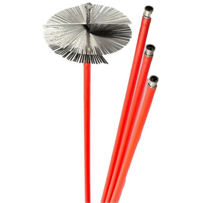 Kit Scovolo Professionale per Pulizia Canne Fumarie e Stufe - Diametro 250 mm Caste 8,40MT