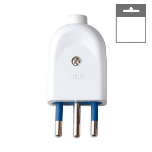 Spina Elettrica Volante Standard 10A - Colore Bianco