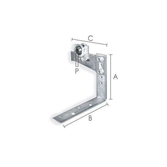 Supporto Regolabile da 40 mm Completo di Staffa a Bandiera