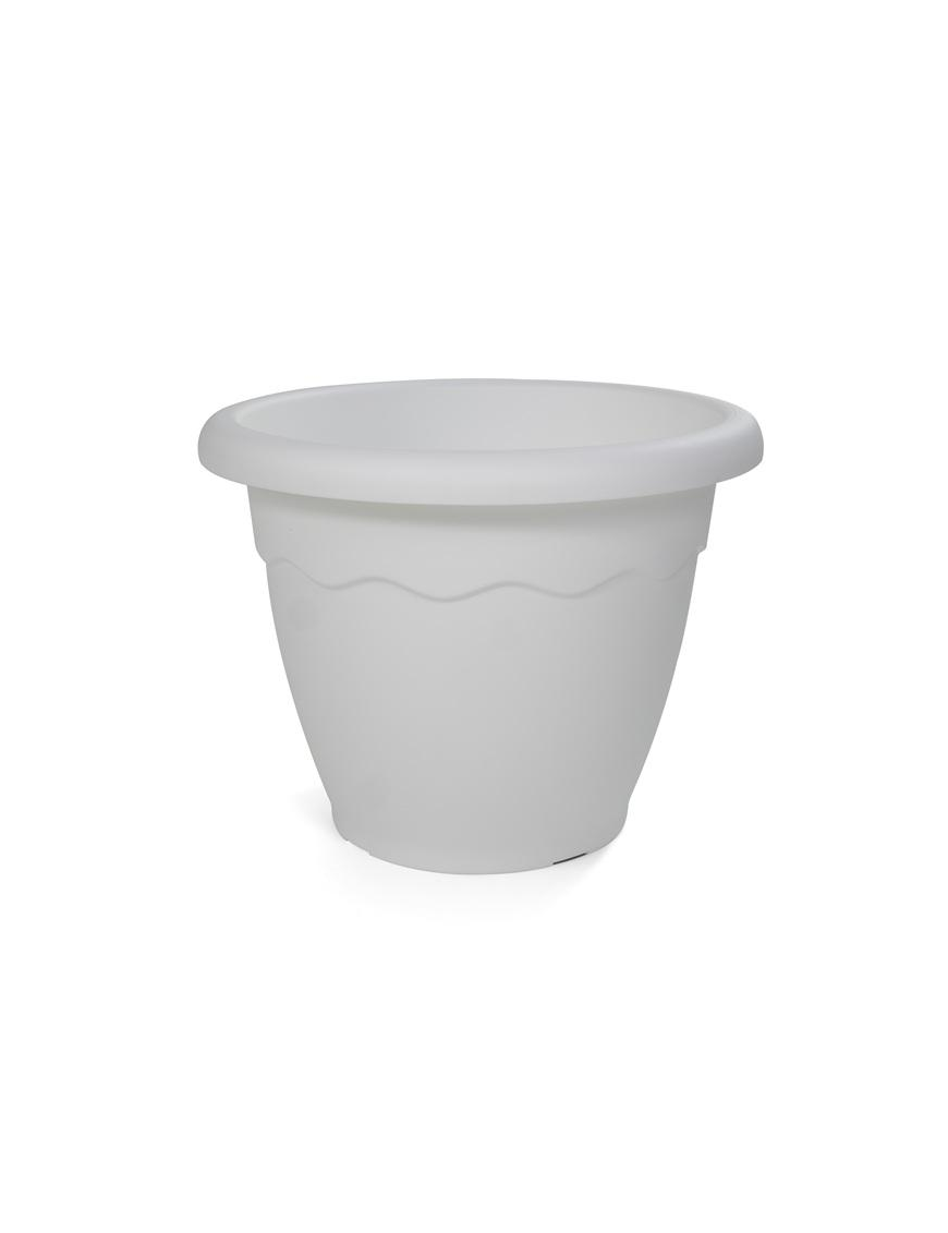 Vaso Tondo in Plastica Bianco - 50 x 39h cm