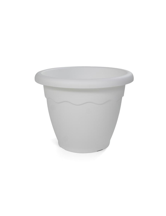 Vaso Tondo in Plastica Bianco - 50 x 39h cm